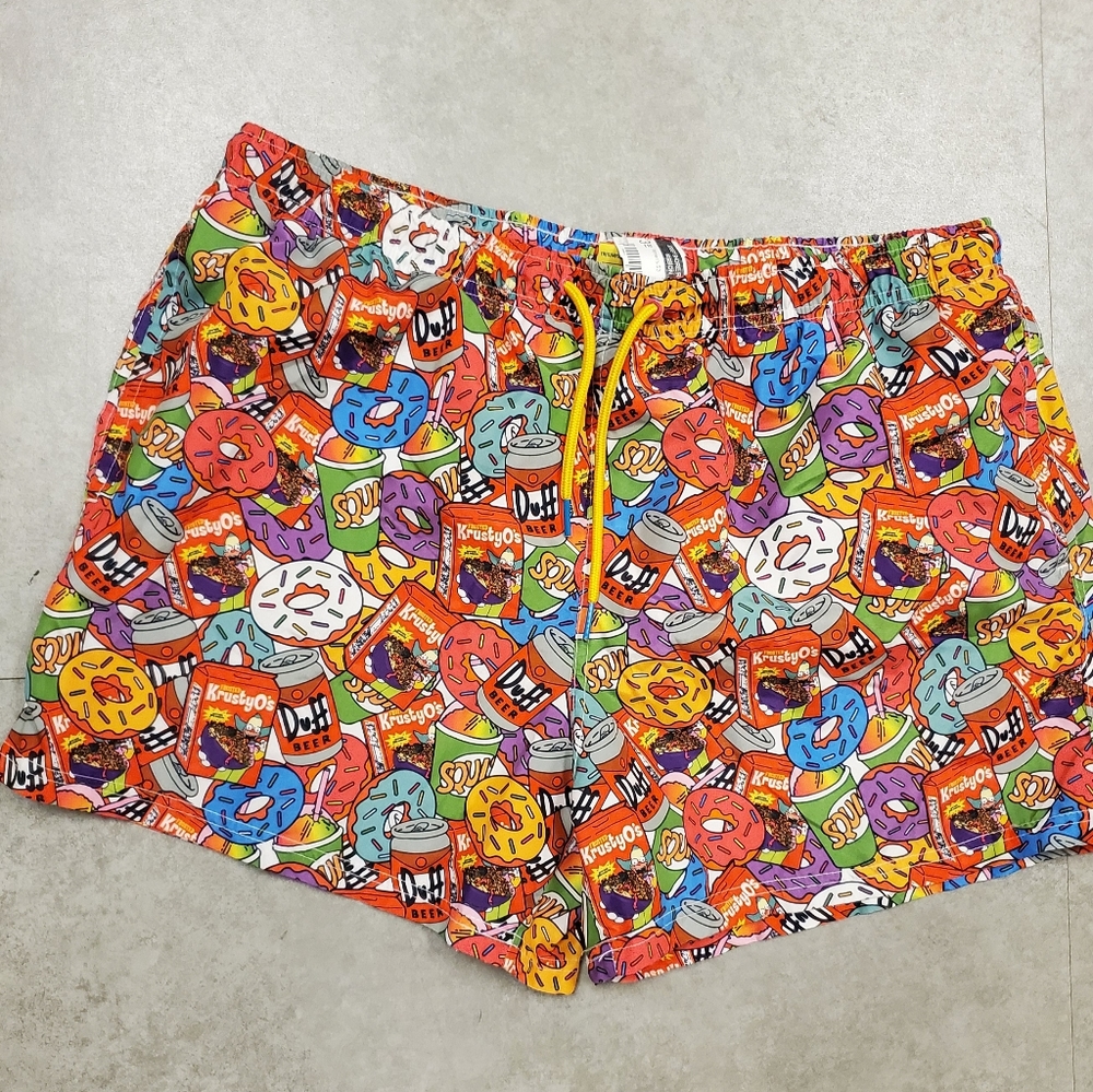The Simpsons shorts Krusty Donuts Unisex Medium Large (look at measurements)